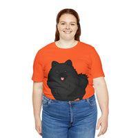 Black Pomeranian Unisex Jersey Short Sleeve Tee, S - 3XL, 16 Colors, Cotton, Light Fabric, FREE Shipping, Made in USA!!