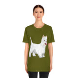 West Highland White Terrier Unisex Jersey Short Sleeve Tee, S - 3XL, Cotton, Light Fabric, FREE Shipping, Made in USA!!