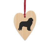 Newfoundland Wooden Ornaments, 6 Shapes, Solid Wood, Magnetic Back, Comes with Red Ribbon, FREE Shipping, Made in USA!!