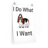 Basset Hound Premium Matte vertical posters, 7 Sizes, Custom, FREE Shipping, Made in USA!!