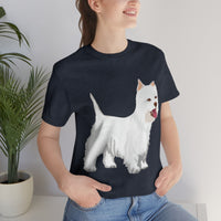 West Highland White Terrier Unisex Jersey Short Sleeve Tee, S - 3XL, Cotton, Light Fabric, FREE Shipping, Made in USA!!
