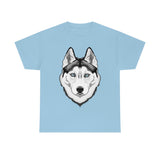 Siberian Husky Unisex Heavy Cotton Tee, S - 5XL, 12 Colors, Light Fabric, FREE Shipping, Made in USA!!