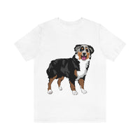 Australian Shepherd Unisex Jersey Short Sleeve Tee, XS-3XL, 14 Colors, Soft Cotton, Light Fabric, FREE Shipping, Made in USA!!