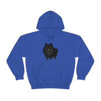 Black Pomeranian Unisex Heavy Blend™ Hooded Sweatshirt, S - 3XL, 6 Colors, Cotton/Polyester, FREE Shipping, Made in USA!!
