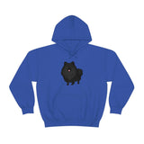 Black Pomeranian Unisex Heavy Blend™ Hooded Sweatshirt, S - 3XL, 6 Colors, Cotton/Polyester, FREE Shipping, Made in USA!!