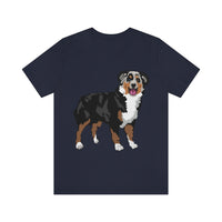 Australian Shepherd Unisex Jersey Short Sleeve Tee, XS-3XL, 14 Colors, Soft Cotton, Light Fabric, FREE Shipping, Made in USA!!