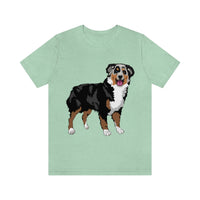 Australian Shepherd Unisex Jersey Short Sleeve Tee, XS-3XL, 14 Colors, Soft Cotton, Light Fabric, FREE Shipping, Made in USA!!