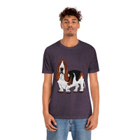 Basset Hound Unisex Jersey Short Sleeve Tee, XS - 3XL, 14 Colors, FREE Shipping, Made in USA!!