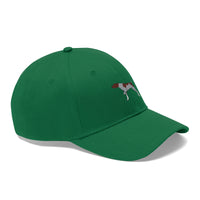 German Shorthaired Pointer Unisex Twill Hat, Cotton Twill, Adjustable Velcro Closure, FREE Shipping, Made in USA!!