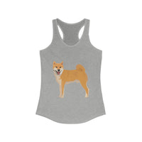 Shiba Inu Women's Ideal Racerback Tank, XS - 2XL, 7 Colors, Cotton/Polyester, Extra Light Fabric, Slim Fit, FREE Shipping, Made in USA!!