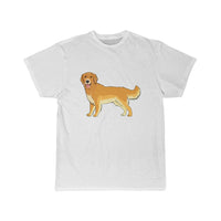 Golden Retriever Men's Short Sleeve Tee, S - 5XL, Preshrunk Cotton, Light Fabric, Relaxed Fit, FREE Shipping, Made in USA!!