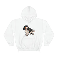 Tricolor Cavalier King Charles Spaniel Unisex Heavy Blend Hooded Sweatshirt, S - 5XL, 12 Colors, FREE Shipping, Made in Usa!!