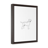 Labrador Retriever Vertical Framed Premium Gallery Wrap Canvas