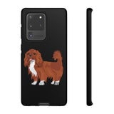 Ruby Cavalier King Charles Spaniel Tough Cases, Matte/Glossy, Outer Shell, 2 Layer Case For Protection, Over 30 Cases!!