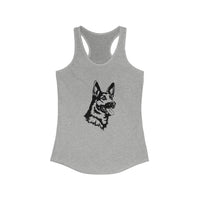 German Shepherd Women's Ideal Racerback Tank, S - 2XL, 7 Colors, Cotton/Polyester, Extra Light Fabric, FREE Shipping, Made in USA!!