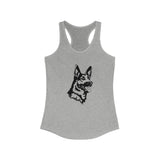 German Shepherd Women's Ideal Racerback Tank, S - 2XL, 7 Colors, Cotton/Polyester, Extra Light Fabric, FREE Shipping, Made in USA!!