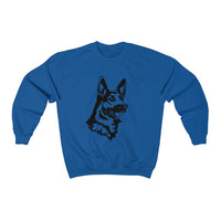 German Shepherd Unisex Heavy Blend Crewneck Sweatshirt, Loose Fit, Cotton/Polyester, S - 3XL, 10 Colors, FREE Shipping, Made in USA!!