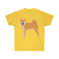 Shiba Inu Unisex Ultra Cotton Tee, S - 5XL, 12 Colors, Medium Fabric, FREE Shipping, Made in USA!!