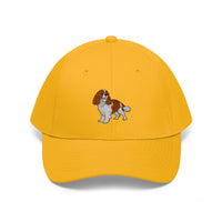 Cavalier King Charles Spaniel Unisex Twill Hat, Cotton Twill, Adjustable Velcro Closure, FREE Shipping, Made in USA!!