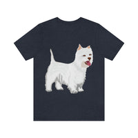 West Highland White Terrier Unisex Jersey Short Sleeve Tee, S - 3XL, Cotton, Light Fabric, FREE Shipping, Made in USA!!