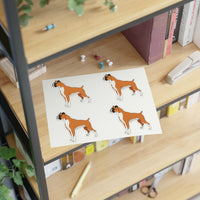 Boxer Sticker Sheets, 2 Image Sizes, 3 Image Surfaces, Water Resistant Vinyl, FREE Shipping, Made in USA!!
