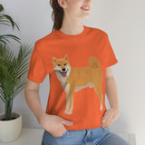 Shiba Inu Unisex Jersey Short Sleeve Tee, S - 3XL, 16 Colors, 100% Cotton, Light Fabric, FREE Shipping, Made in USA!!