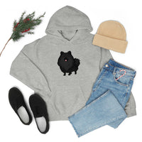 Black Pomeranian Unisex Heavy Blend™ Hooded Sweatshirt, S - 3XL, 6 Colors, Cotton/Polyester, FREE Shipping, Made in USA!!