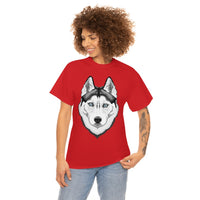 Siberian Husky Unisex Heavy Cotton Tee, S - 5XL, 12 Colors, Light Fabric, FREE Shipping, Made in USA!!