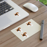 Beagle Sticker Sheets, 2 Image Sizes, 3 Image Surfaces, Water Resistant Vinyl, FREE Shipping, Made in USA!!