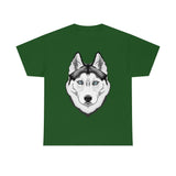 Siberian Husky Unisex Heavy Cotton Tee, S - 5XL, 12 Colors, Light Fabric, FREE Shipping, Made in USA!!