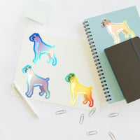 Boxer Sticker Sheets, 2 Image Sizes, 3 Image Surfaces, Water Resistant Vinyl, FREE Shipping, Made in USA!!