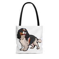 Tricolor Cavalier King Charles Spaniel Tote Bag