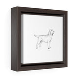 Labrador Retriever Square Framed Premium Gallery Wrap Canvas