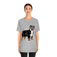 Australian Shepherd Unisex Jersey Short Sleeve Tee, XS-3XL, 14 Colors, Soft Cotton, Light Fabric, FREE Shipping, Made in USA!!