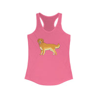 Golden Retriever Women's Ideal Racerback Tank, S - 2XL, Slim Fit, Soft Cotton/Polyester, Extra Light Fabric, FREE Shipping, Made in USA!!