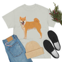 Shiba Inu Unisex Heavy Cotton Tee, Cotton, Medium Fabric, S - 5XL, 12 Colors, FREE Shipping, Made in USA!!