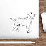 Labrador Retriever Die-Cut Stickers, Water Resistant Vinyl, 5 Sizes, Matte Finish, Indoor/Outdoor, FREE Shipping, Made in USA!!