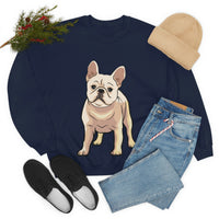 French Bulldog Unisex Heavy Blend Crewneck Sweatshirt, S - 3XL, 6 Colors, Loose Fit, Cotton/Polyester, FREE Shipping, Made in USA!!