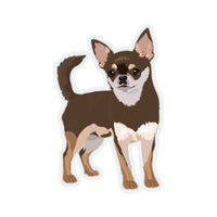 Chihuahua Kiss-Cut Stickers, White/Transparent Background, 4 Sizes, Indoor Use, Not Waterproof, FREE Shipping, Made in USA!!