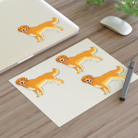 Golden Retriever Sticker Sheets, 2 Image Sizes, 3 Image Surfaces, Water Resistant Vinyl, FREE Shipping, Made in USA!!