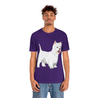 West Highland White Terrier Unisex Jersey Short Sleeve Tee, S - 3XL, Cotton, Light Fabric, FREE Shipping, Made in USA!!