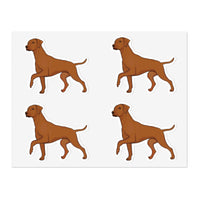 Rhodesian Ridgeback Sticker Sheets, 2 Sizes, Water Resistant Vinyl, Indoor/Outdoor, FREE Shipping, Made in USA!!