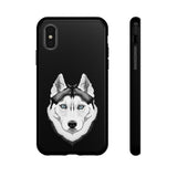 Siberian Husky Tough Cell Phone Cases, 33 Types of Cases, 2 Layer Case, Impact Resistant, FREE Shipping, Made in USA!!