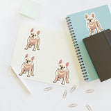 French Bulldog Sticker Sheets, 2 Image Sizes, 3 Image Surfaces, Water Resistant Vinyl, FREE Shipping, Made in USA!!