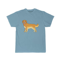 Golden Retriever Men's Short Sleeve Tee, S - 5XL, Preshrunk Cotton, Light Fabric, Relaxed Fit, FREE Shipping, Made in USA!!