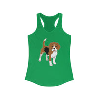 Beagle Women's Ideal Racerback Tank, 6 Colors, S - 2XL, Cotton/Polyester, Extra Light Fabric, FREE Shipping, Made in USA!!