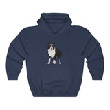 Border Collie Unisex Heavy Blend™ Hooded Sweatshirt, Cotton & Polyester, 7 Colors, S - 3XL, Made in USA!!, FREE Shipping!!