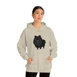 Black Pomeranian Unisex Heavy Blend™ Hooded Sweatshirt, S - 3XL, 6 Colors, Cotton/Polyester, FREE Shipping, Made in USA!!