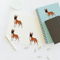 Great Dane Sticker Sheets, 2 Image Sizes, 3 Image Surfaces, Water Resistant Vinyl, FREE Shipping, Made in USA!!