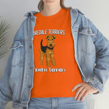 Airedale Terrier Unisex Heavy Cotton Tee, S - 5XL, 14 Colors, Light Fabric, FREE Shipping, Made in USA!!